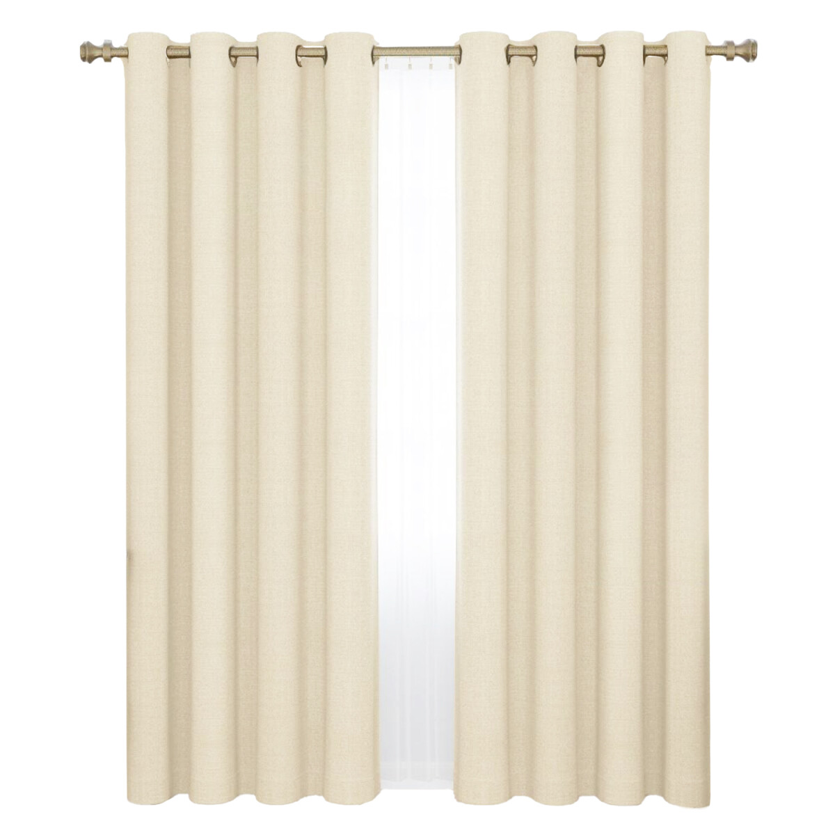 Set x2 Cortina Blackout 140x230 Cm Living Dormitorio - Natural 