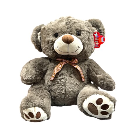 Oso con Moña 60 cm Phi Phi Gris