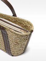 Bolso Shopper De Rafia marron
