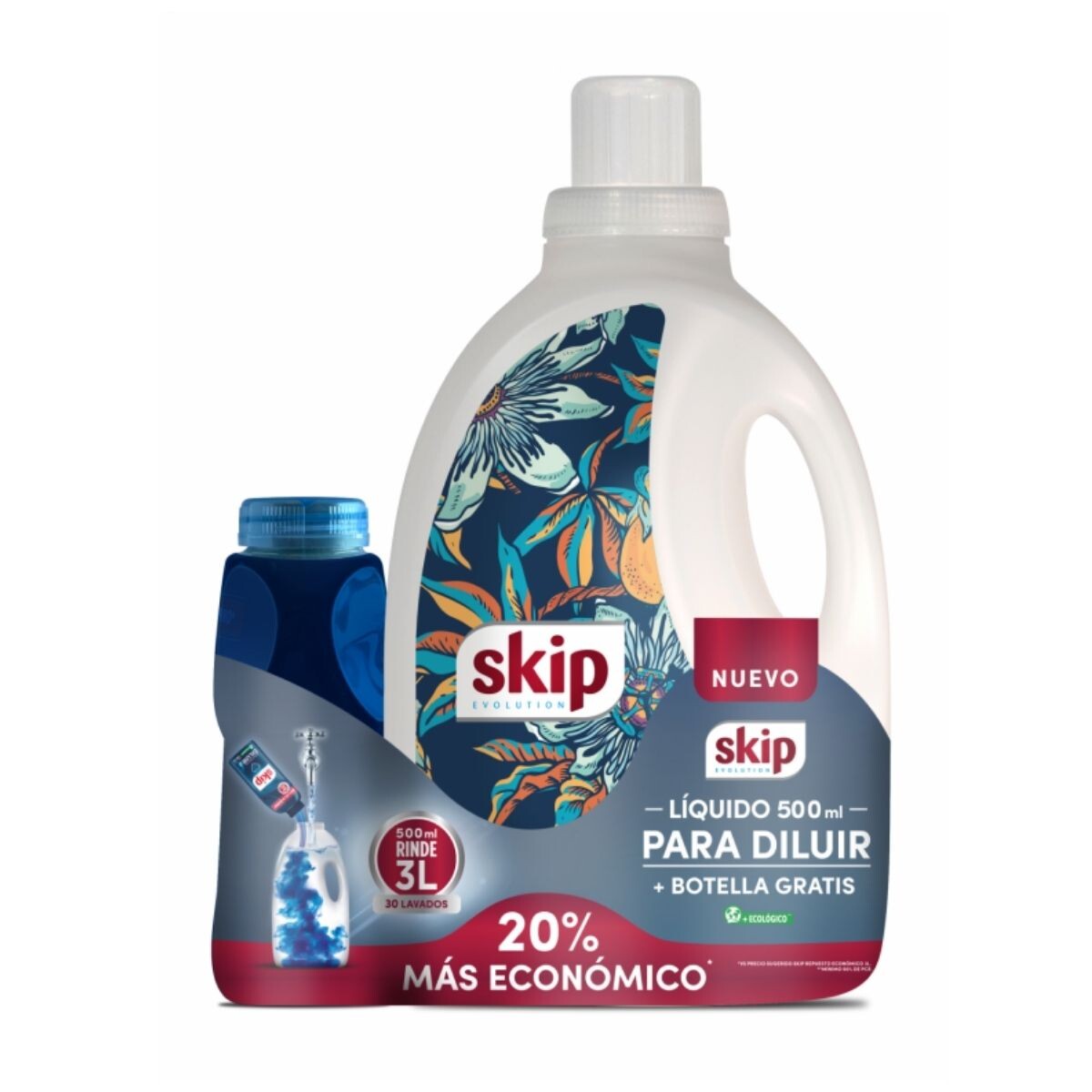 Jabón Líquido Skip para Diluir - Jabón Líquido Skip para Diluir - 500 ML + Botella 