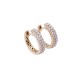 Aros oro 18 k amarillo, doble hilera de brillantes, engarce en puntas. Aros oro 18 k amarillo, doble hilera de brillantes, engarce en puntas.