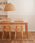 Mesa extensible Yain de chapa y madera maciza de roble 120 (180) x 80 cm