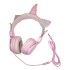 Auriculares Unicornio Cableado Gt Arcoiris Infantil Niños Color Variante Rosado