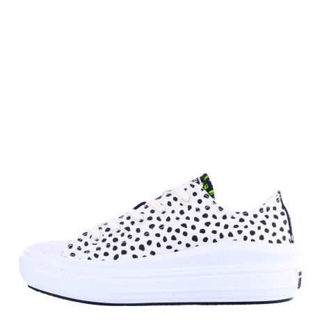 Championes de Mujer Converse Ctas Move OX Blanco - Negro - Animal Print