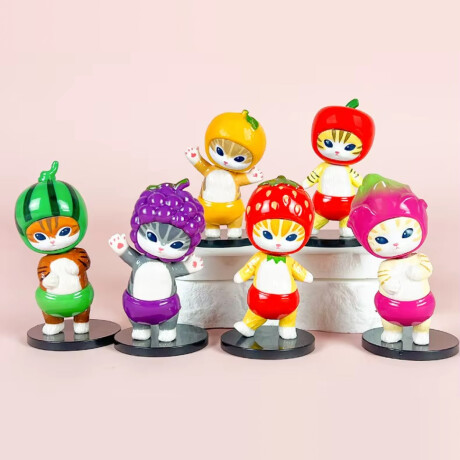 Mini gatitos de fruta decorativos para regalo o colección Sc