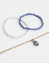 Pulseras Flexibles Azul Set De Pulseras Flexibles - Dorado