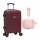 Set Viaje Valija Rígida Grande + Neceser + Dispensador 4 Bot Bordó