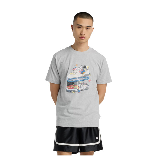 FITNESS CENTER T-SHIRT - NEW BALANCE GRIS