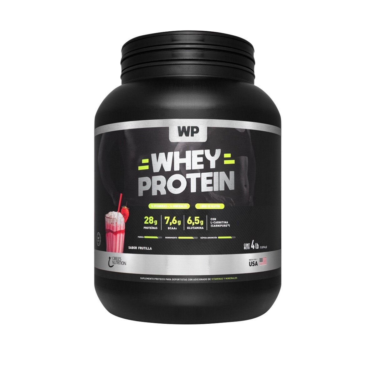 Wp Whey Protein Frutilla 4 Lbs. 
