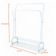 Perchero Organizador Metal Doble Con Zapatera Doble Blanco