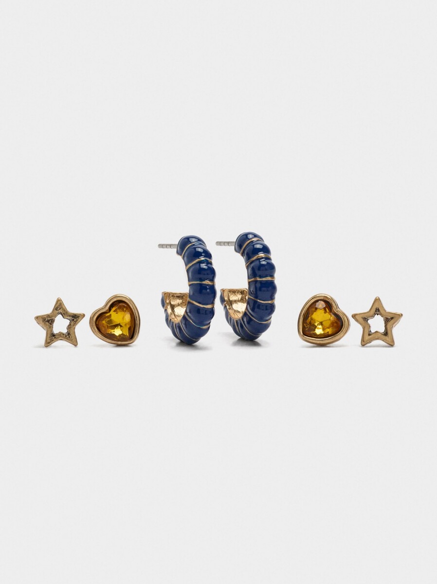 Set De Pendientes De Esmalte - multicolor 