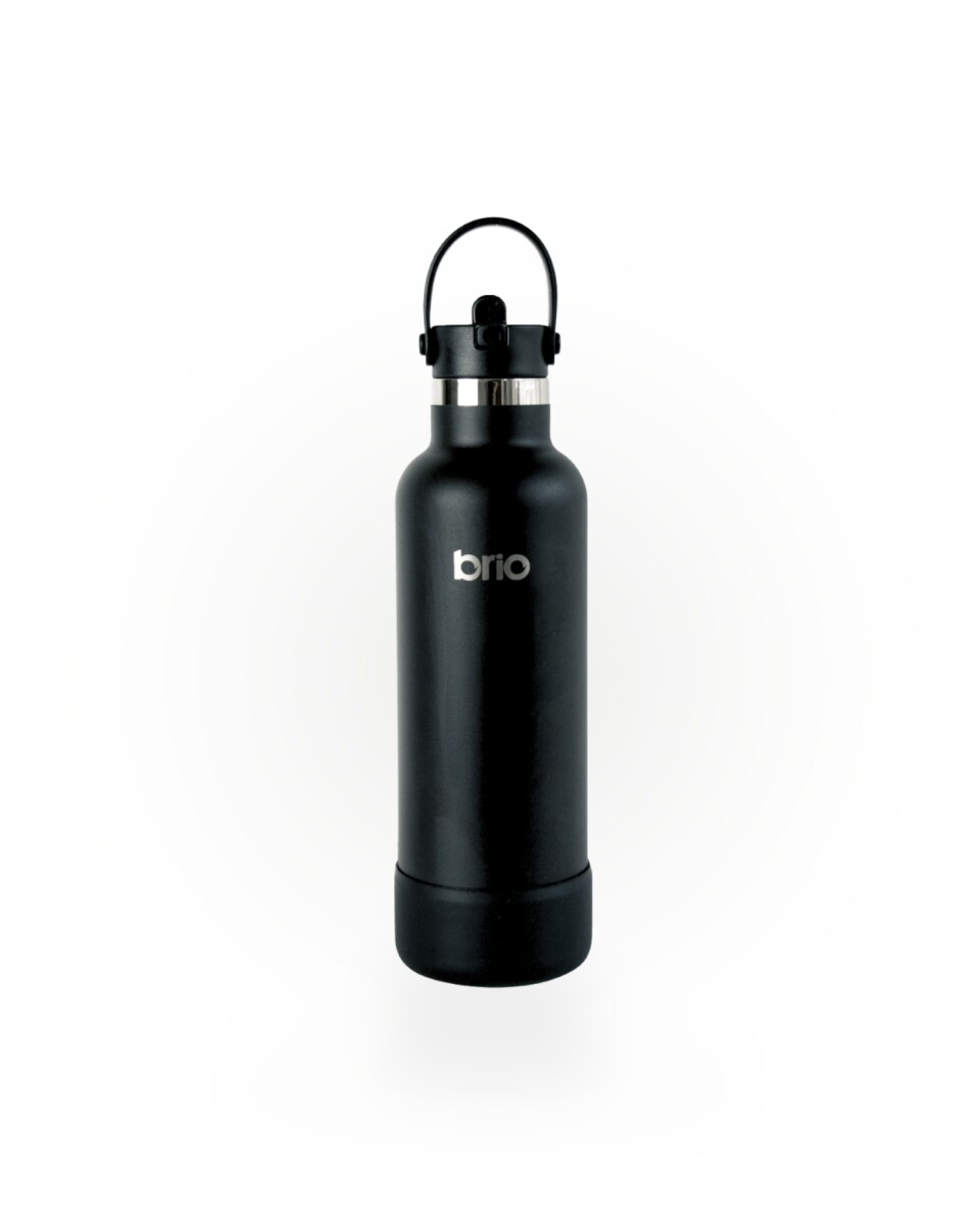 Botella En Acero Inoxidable brio 750ml Con Sorbito Y Manija - Negro 