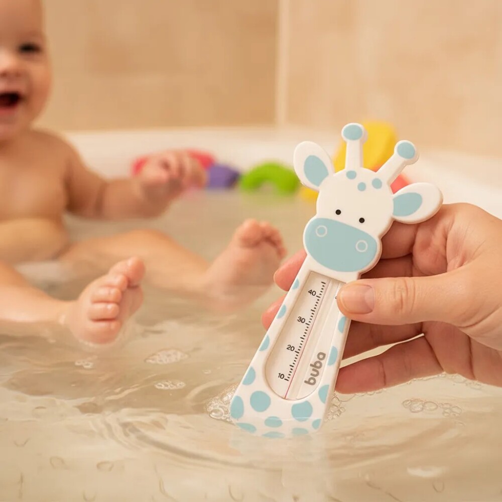 Termometro agua JIRAFA BUBA pastel celeste