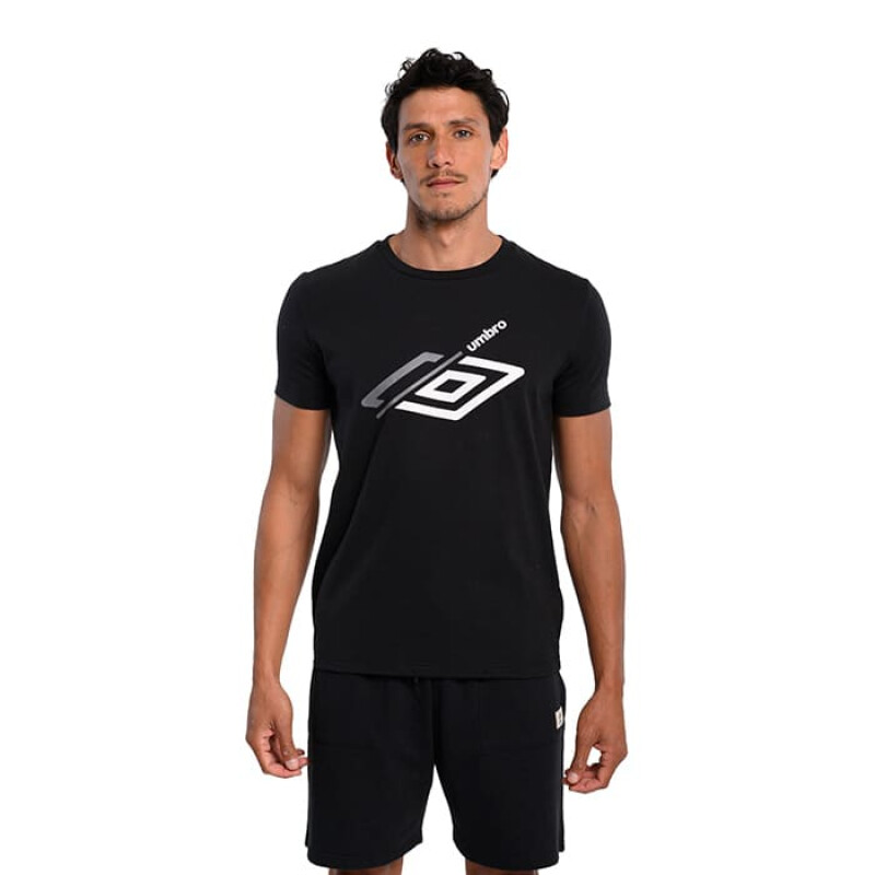 Remera Umbro Half Logo de Hombre - 20106013 Negro-gris