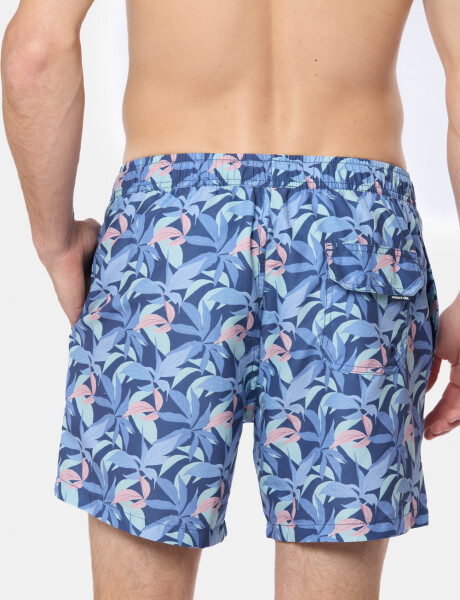 SHORT DE BAÑO ESTAMPADO Marino