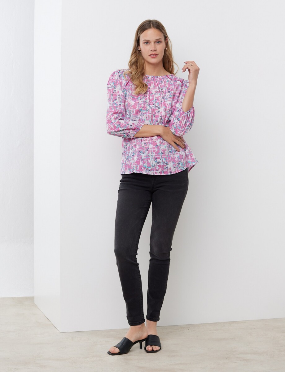 Blusa Abstract - Rosa/multi 