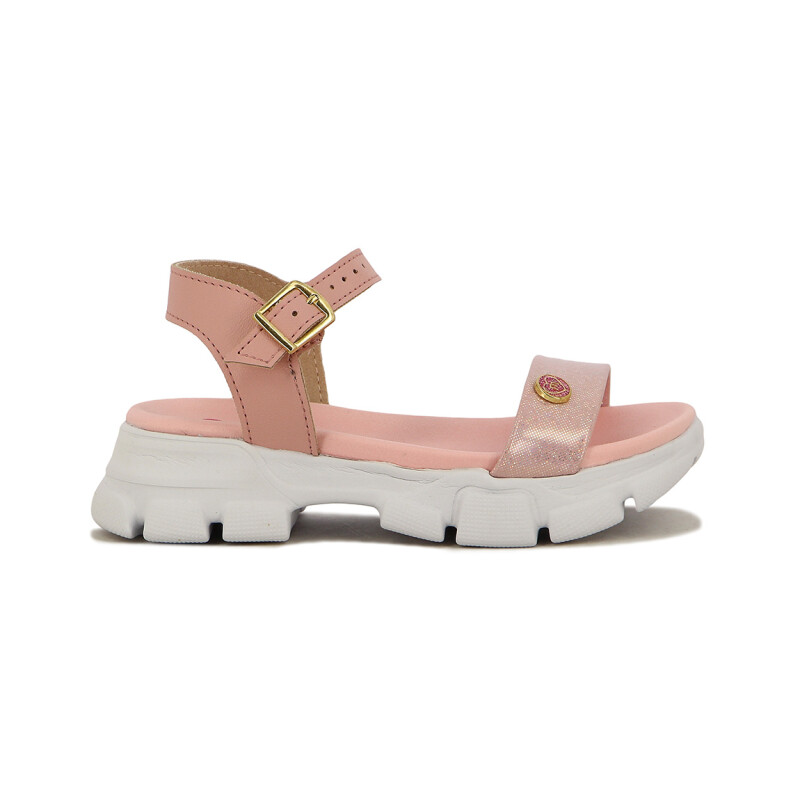 Molekhina Sandalia Casual S/blanca Tirac/ Gliter C/hebilla Rosado