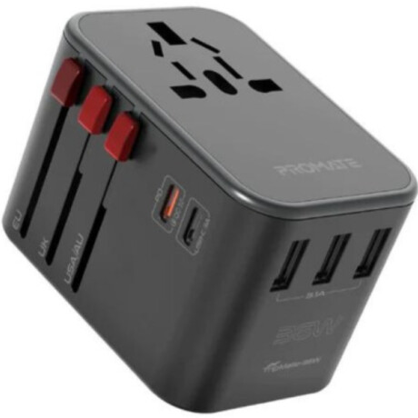 PROMATE TRIPMATE-36W ADAPTADOR DE PARED UNIVERSAL 20W QC 3.0 Promate Tripmate-36w Adaptador De Pared Universal 20w Qc 3.0