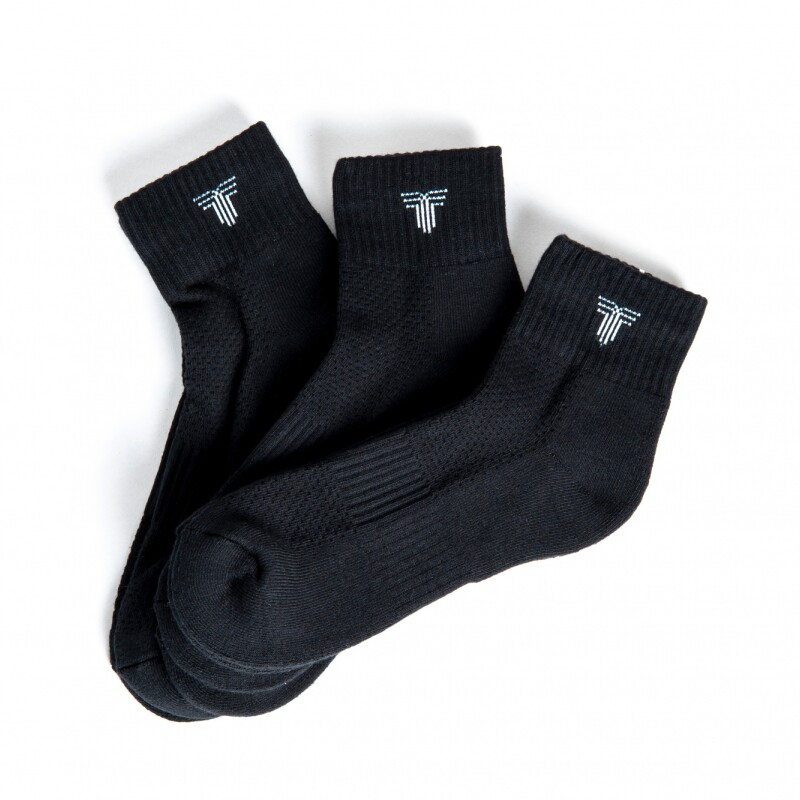 Medias Tripack Medio Unisex Negro