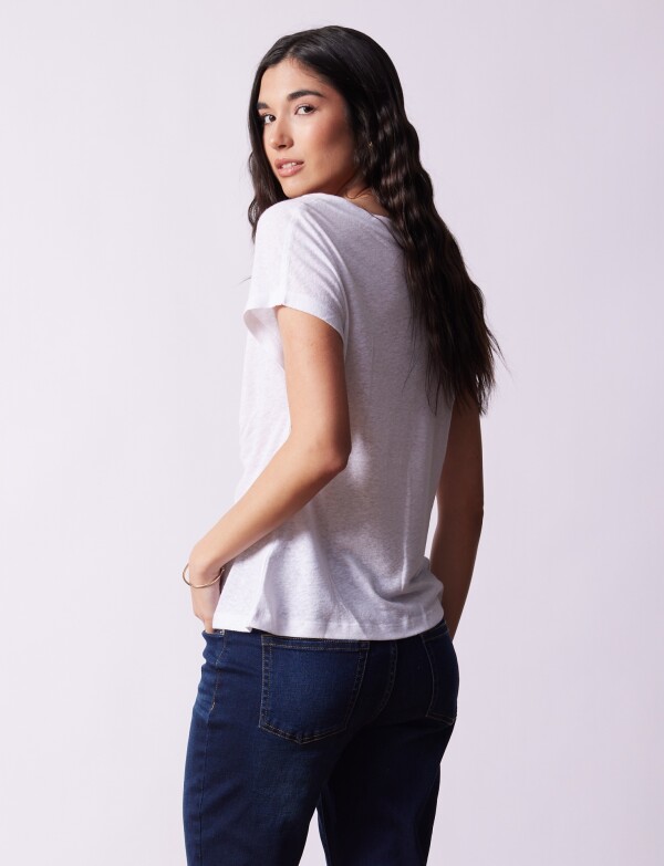 Remera Lino BLANCO