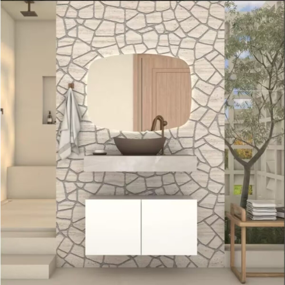 Mueble de baño suspendido BLISS Blanco 80 cm sin bacha Mueble De Baño Suspendido Bliss Blanco 80 Cm Sin Bacha