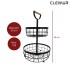 Canasto Organizador 2 Niveles Pisos Cesto Cocina baño Deco con manija madera IMBACK Canasto Organizador 2 Niveles Pisos Cesto Cocina baño Deco con manija madera IMBACK