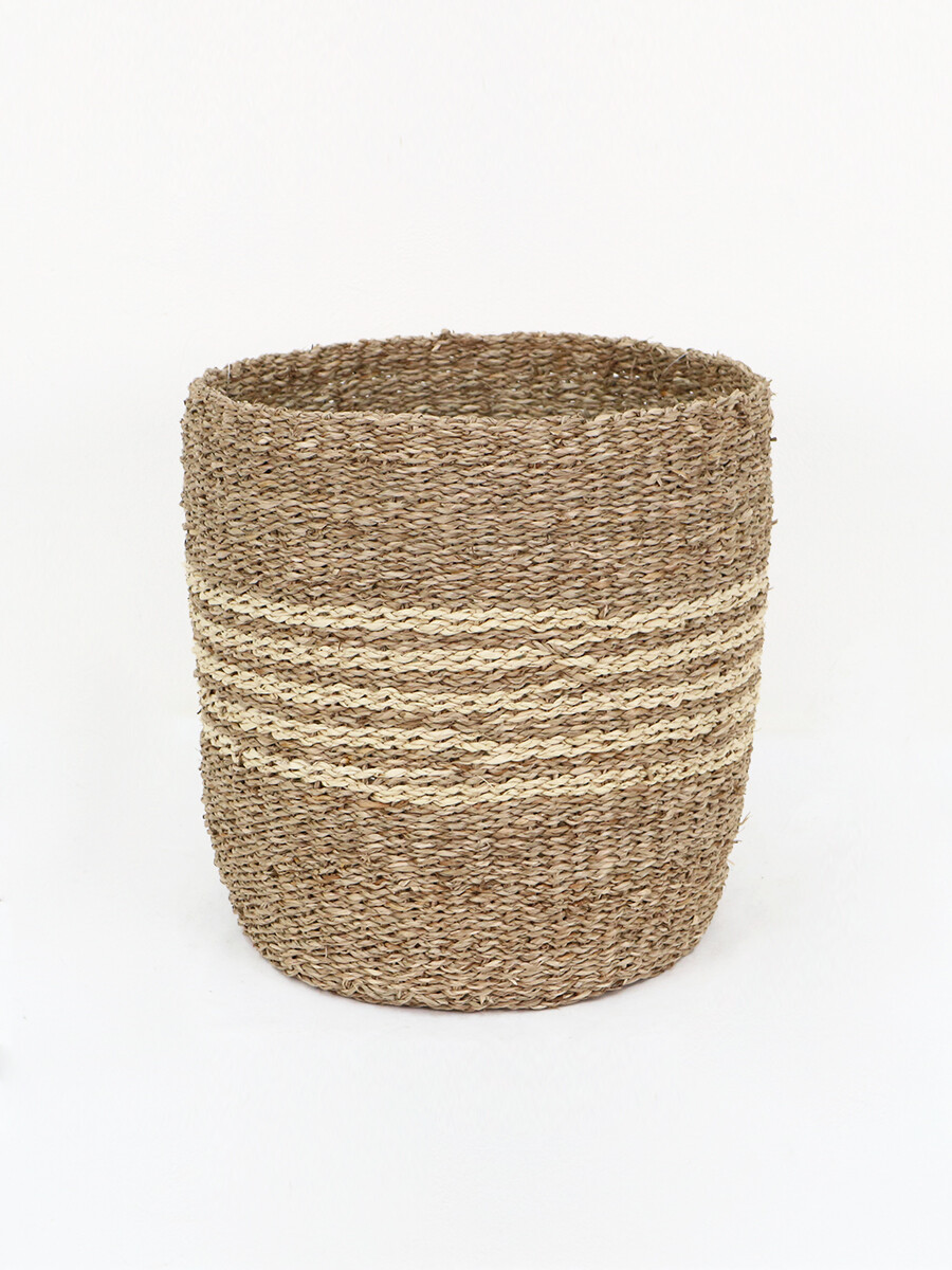 MACETA TEJIDA - MARRON 