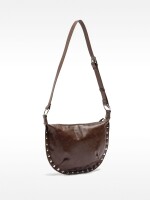 Bolso De Hombro Con Tachuelas marron