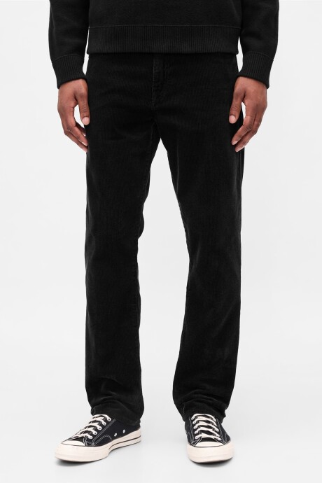 Pantalón De Pana Straight Hombre Black 1