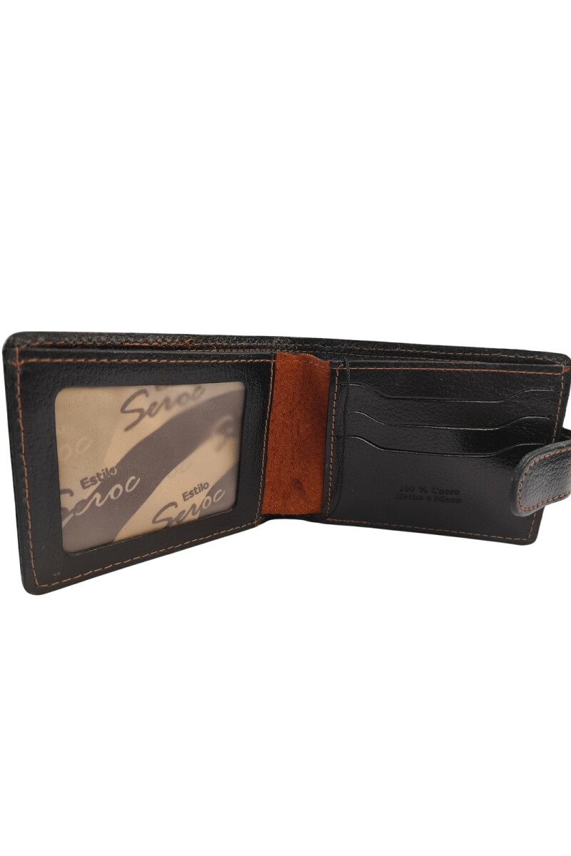 Billetera de cuero Oxido c/Negro