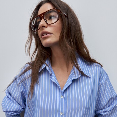 CAMISA DANAE STRIPE Azul Melange