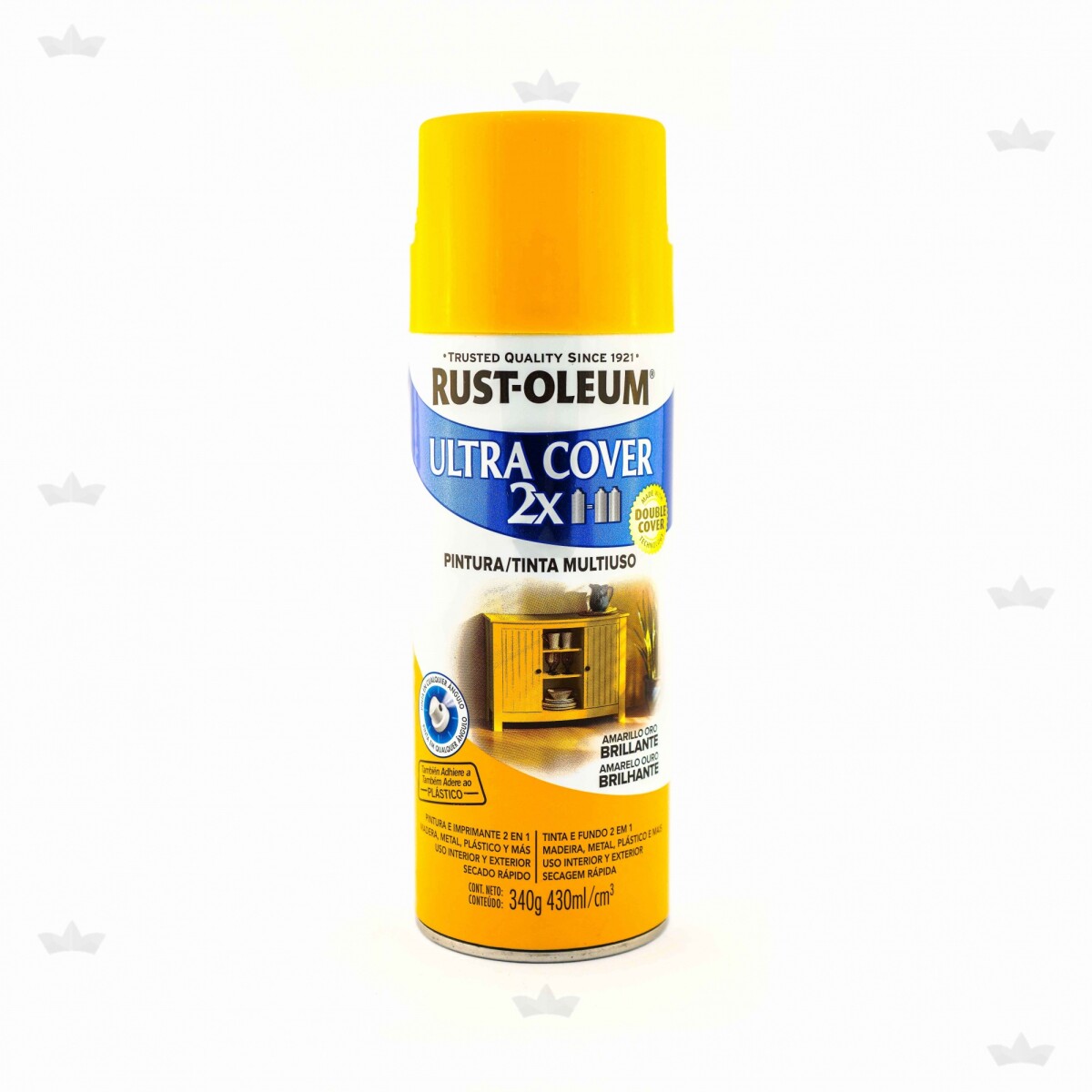 AEROSOL ULTRA COVER 2X AMARILLO ORO BRILLANTE- 340 GR. 