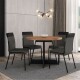 JGO DE COMEDOR CARRARO + 4 SILLAS LINO/GRAFITO JGO DE COMEDOR CARRARO + 4 SILLAS LINO/GRAFITO