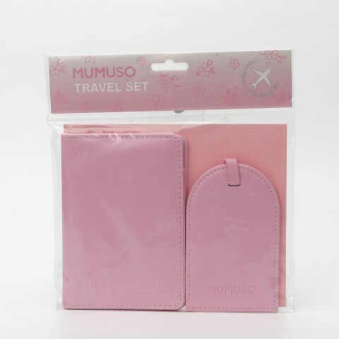 JUEGO DE PORTA PASAPORTES Y ETIQUETAS DE EQUIPAJE (COLECCIÓN CHERRY BLOSSOM/ROSA JUEGO DE PORTA PASAPORTES Y ETIQUETAS DE EQUIPAJE (COLECCIÓN CHERRY BLOSSOM/ROSA