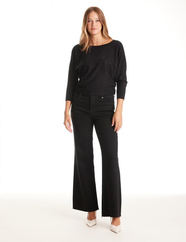Jean Wide Leg NEGRO