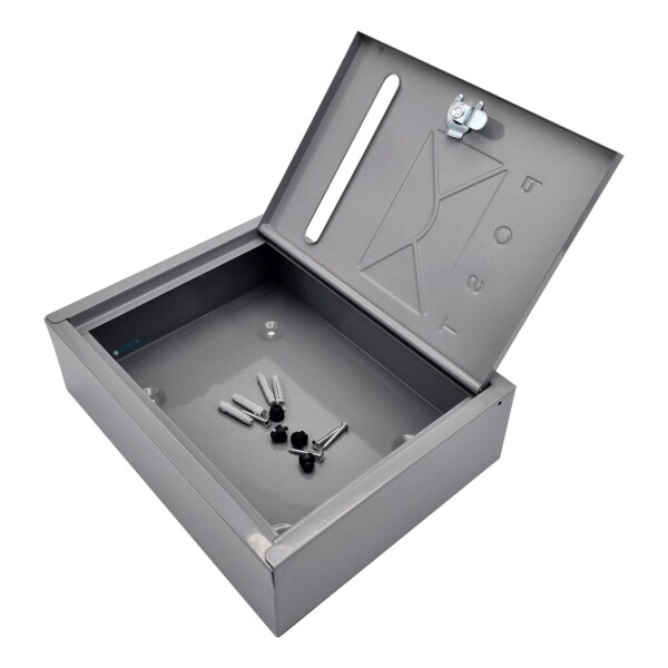 Buzon Cartero Metálica Buzonera Para Reja Puerta Adelante Color Variante Gris