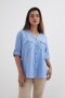 Camisa mangas 3/4 escote en V CELESTE