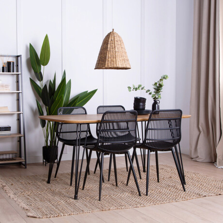 Silla Eames Alaska Negra · Patas de Metal