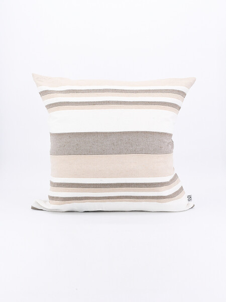 FUNDA ALMOHADON RAYAS BEIGE