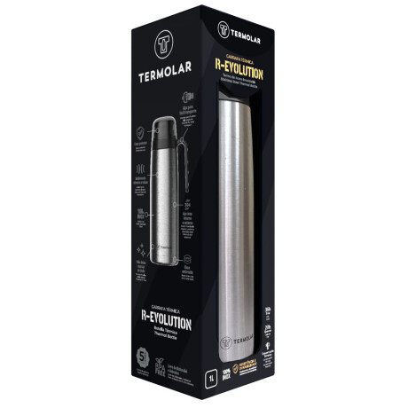 Termo Termolar R-evolution 1lt - 5 Años De Garantía Acero Plateado