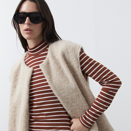 CHALECO MAGLIA Beige