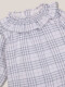 Vestido Smock Cuello Volante Azul Claro