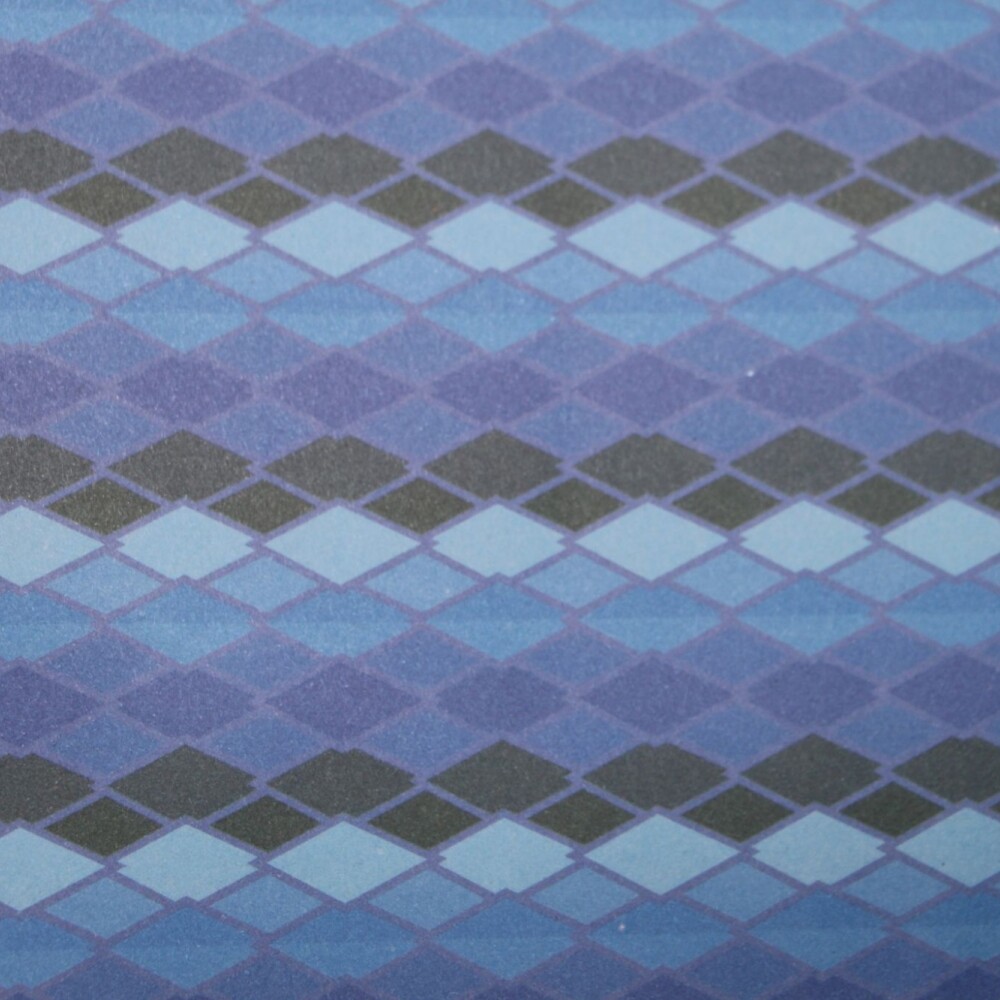 PAPEL DE REGALO 75 X 50 ROMBOS AZULES