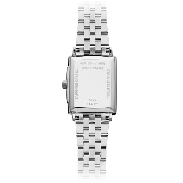 Reloj Raymond Weil Toccata Lady rectangular en acero con esfera blanca. Reloj Raymond Weil Toccata Lady rectangular en acero con esfera blanca.