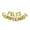 Globo Letras Inflables Feliz Cumpleaaños Dorado