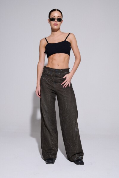 Jean Over Baggy Art Broken Marron