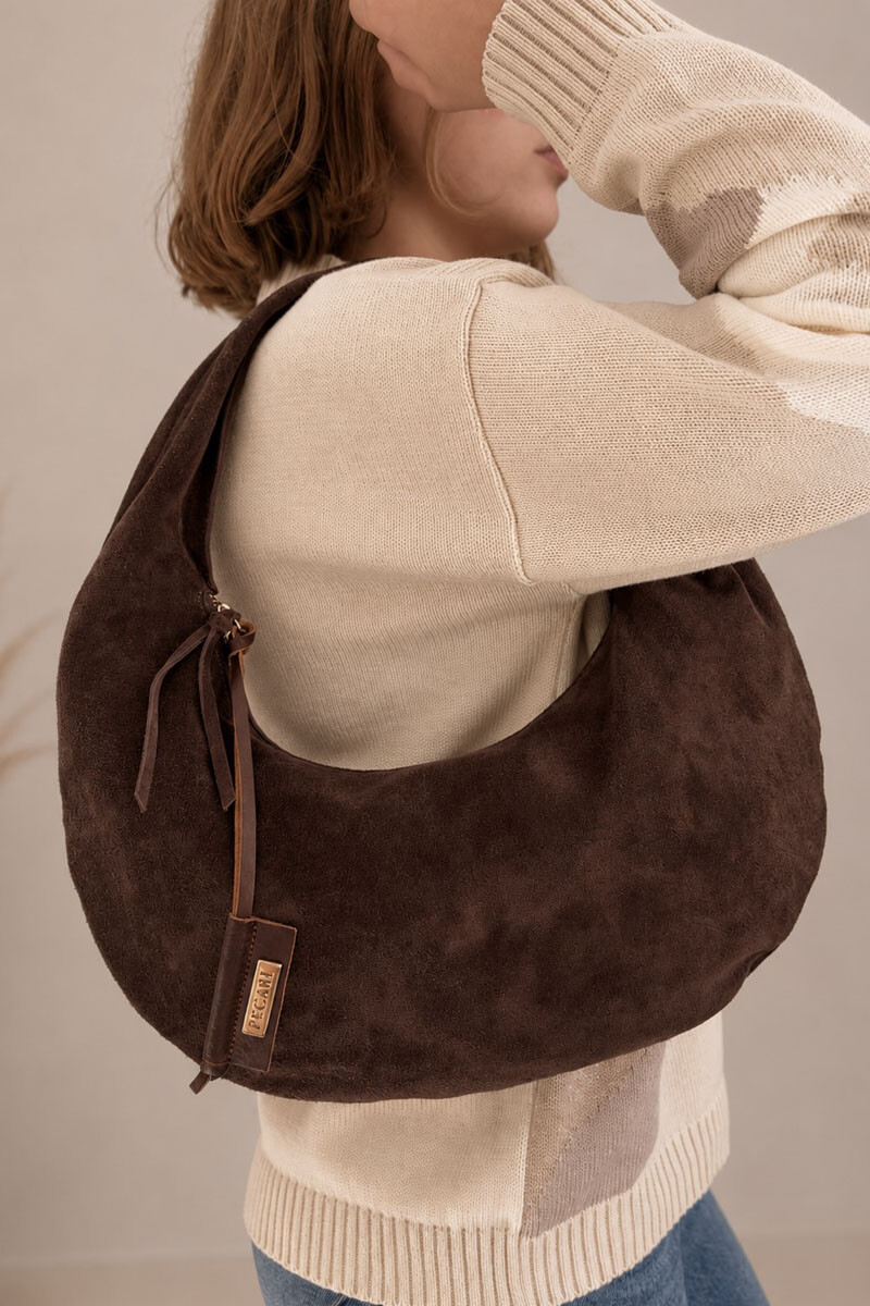 Cartera Donna Gamuza chocolate