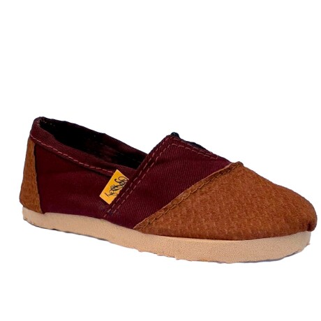 Alpargatas combinadas de niño Cuero con bordo