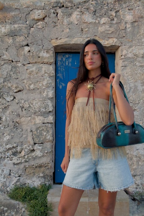 Baguette Bag Turquesa / Negro