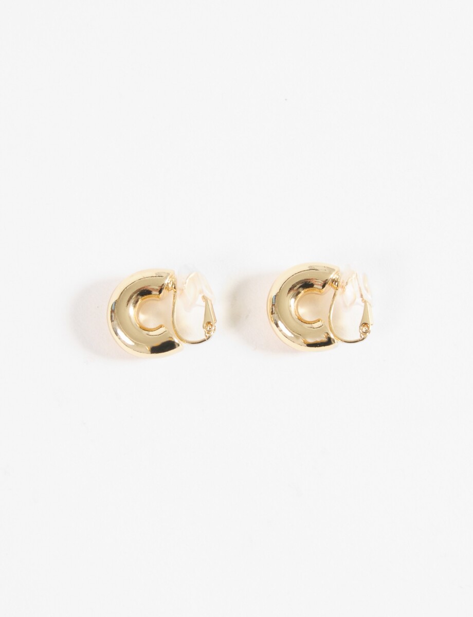 Aros clip bold - dorado 